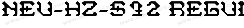 NEU-HZ-S92 Regular字体转换